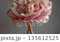 Ballet dancer performs in a studio wearing a tutu and showing elegant movements during a practice session 135612525