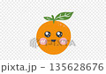 Fresh orange fruit natural illustration animation 135628676