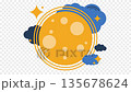 Happy Mid-Autumn Festival! full moon blue cloud video 135678624