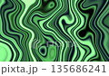 Abstract elegant green and black liquid marble wave looping background. 135686241