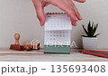 June 2026 Calendar Page On Desk Showing Month Six And Scheduling Concept 135693408