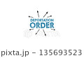 DEPORTATION ORDER Concept. Illustration with Icons  Keywords and Arrows on a White Background 135693523
