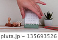 August 2026 Calendar Page On Desk Showing Date Eight And Monthly Schedule 135693526