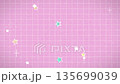 ループする星のかわいいポップ背景 135699039
