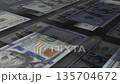 US Dollar Currency Exchange and Circulation Concept 3D Rendering Background 135704672