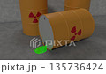 Drum from which hazardous substances quietly flow 135736424