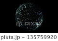 A pulsating energy sphere created from transparent material. An abstract form that symbolizes power, data, scientific phenomenon. Looping seamless animation 135759920