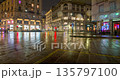 Motionlapse - night trams in the rain in piazza duomo in milan italy 135797100