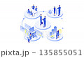 Corporate growth cycle and total solution concept isometric animation (loop) 135855051