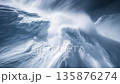 Huge avalanche from mountain, winter nature color landscape 135876274
