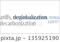 Deglobalization news headlines and global economy concepts 135925190