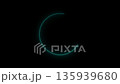 Mint colored futuristic HUD loading circle interface 4k 30fps motion graphic animation 135939680
