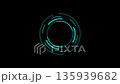 Mint colored futuristic HUD loading circle interface 4k 30fps motion graphic animation 135939682