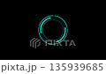Mint colored futuristic HUD loading circle interface 4k 30fps motion graphic animation 135939685