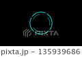 Mint colored futuristic HUD loading circle interface 4k 30fps motion graphic animation 135939686