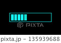 Mint colored futuristic HUD loading progress bar interface 4k 30fps motion graphic animation 135939688