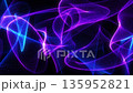 Abstract neon light waves intertwine in blue and purple, creating a dynamic futuristic background that represents energy flow, technology, and motion. Seamless loop.  135952821