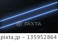 Two glowing blue light beams streak across a dark space background, creating a futuristic sci-fi motion effect with speed, energy and digital atmosphere. seamless loop 135952864