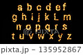 Burning letters of the alphabet from A to Z, made with fire on a black background, fiery typographic animation for dramatic titles, advertising campaigns, countdowns, and hot visual effects.  135952867