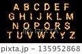 Burning letters of the alphabet from A to Z, made with fire on a black background, fiery typographic animation for dramatic titles, advertising campaigns, countdowns, and hot visual effects.  135952868
