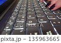 Female hands typing on grey laptop. High quality FullHD footage 135963665
