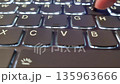 Female hands typing on grey laptop. High quality FullHD footage 135963666