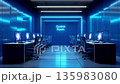 近未来的なコントロールルーム 135983080