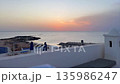 Beautiful view from the white rooftop in Djerba, Tunisia overlooking the sea and palm trees on a 135986247