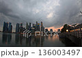 Singapore skyscrapers in the evening 136003497