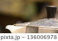 Macro Steam Rising from Moka Pot 136006978