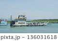 Sea river ferries sailing along the sea bay close-up. The ferry connects and transports cars and cargo from Khao Lak to Koh Kho Khao Island. Real authentic Thailand, travel videos. High quality 4k 136031618