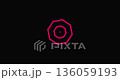 Abstract pink octagon lines creating a hypnotic expanding animation, producing a stunning optical illusion on a sleek black background, suitable for various motion graphic projects 136059193
