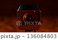 Cinematic CCTV Surveillance Camera 3d Animation with Dramatic Orange Lighting 136084803