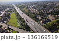 Aerial view of the m6 motorway in birmingham, uk 136169519