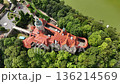 Aerial view of Czocha Castle in Sucha, Lower Silesian Voivodeship, Poland 136214569
