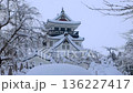 雪降る横手城（秋田県・横手市） 136227417