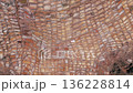 Aerial view of Maras Salt Mines, Peru 136228814