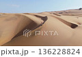 Aerial View of Sand Dunes in Peru, Serene Desert Landscape 136228824