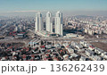 Modern skyscraper construction in an urban landscape 136262439