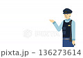 Flat illustration animation: Male police officer explaining 136273614