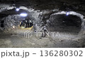 Misiones, Argentina - June 23, 2025: Minera Vanda or the Vanda Mines in Misiones, Argentina.  Interior of the quartz mines. Minera Vanda is a world-renowned gemstone mine. 136280302