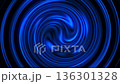Swirling blue patterns create mesmerizing effects in an abstract visual display 136301328