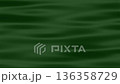 Waves of green fabric in slow motion animation 136358729