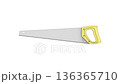 Sketch of hand saw on white background 136365710