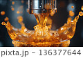 Virtual Data Stream Through Futuristic Digital 136377644