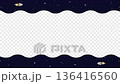 宇宙空間を宇宙船が進んでいくアニメーション　背景透過　ループ 136416560