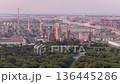 Drone shot showcasing its chemical petrochemical and port industries at sunset 136445286