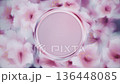 Elegant floral background animation in the style of an abstract watercolor or oil painting with gently blending delicate cherry blossom flowers in pink color tones with copy space for logo or text. 136448085