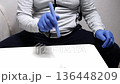 Man preparing semaglutide injection for weight loss and diabetes. 136448209