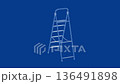 3D wire-frame model of step ladder 136491898